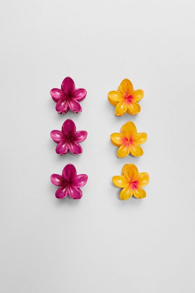 Stradivarius Set of 6 mini flower hair clips