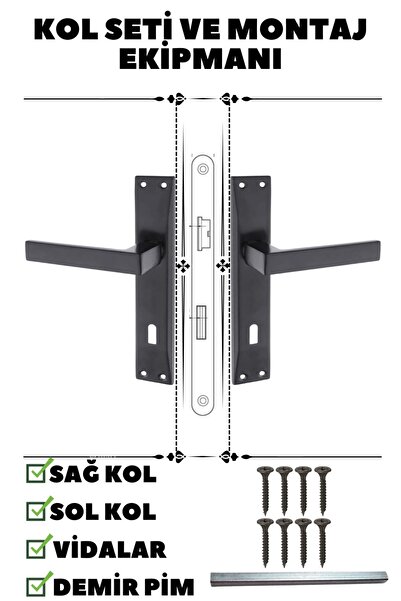 KAİZEN Mâner ușă Lama Black Mirrored Room
