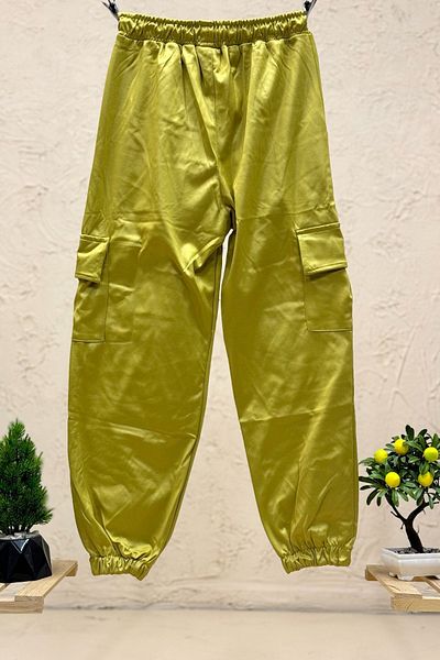 sahnemoda Single Pocket Cargo Leather Trousers