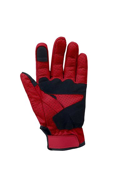 The Biker Jeans Miami Devil Red Protected Motorcycle Leather Gloves