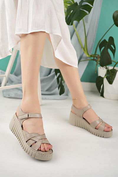 Diego Carlotti DD3015 Model Genuine Leather Women's Daily Sandals