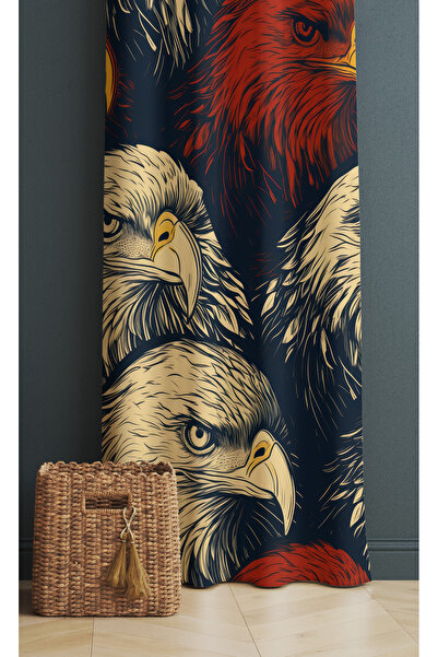 ALAMODECOR Pozadina modela orla, tamnoplava, jednokrila, zavjesa za pozadinu ...