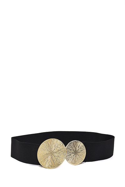 Paçuli Moda Women's Black Elastic Corset Belt R08