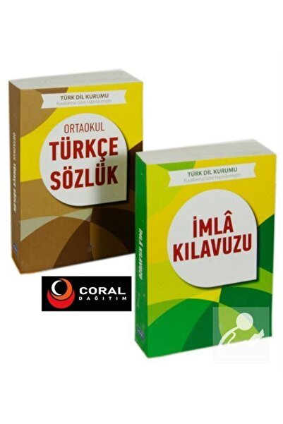 Coral Dağıtım T.D.K. Uyumlu Ortaokul Türkçe Sözlük ve İmla Klavuzu (2 Kitap Set)