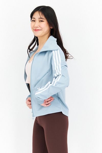 adidas Women Sportswear Fit Long Sleeve Training Jacket, Sage Blue