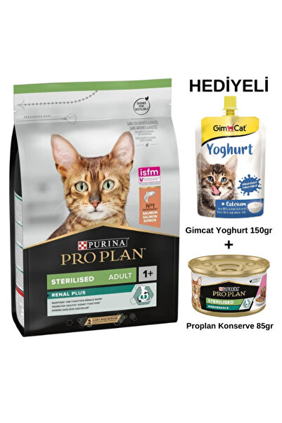 Pro Plan Proplan Kısır Kedi Maması 3 kg Somonlu + Gimcat Yogurt 150 gr + Proplan Konserve 85 gr Hediyeli