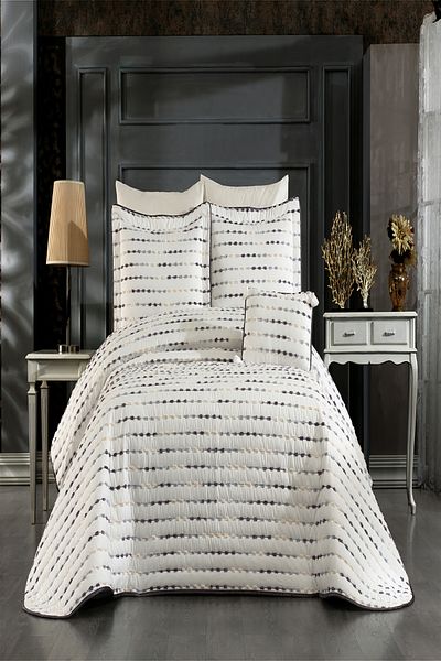 eco concept Spruce Embossed Bedspread, Double Bedspread Dowry Double Quilted Bedspread