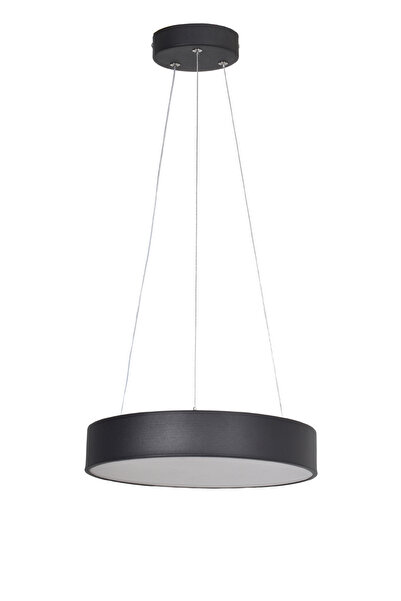 Modavize Dakota Modern Panel Ledli Salon Oturma Odası Yatak Odası Mutfak Siyah Renk Led Avize (BEYAZ IŞIK)