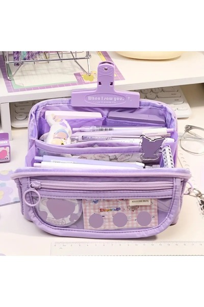 GlassySKY Cutie de creion de mare capacitate-suport pentru stilouri, depozita...