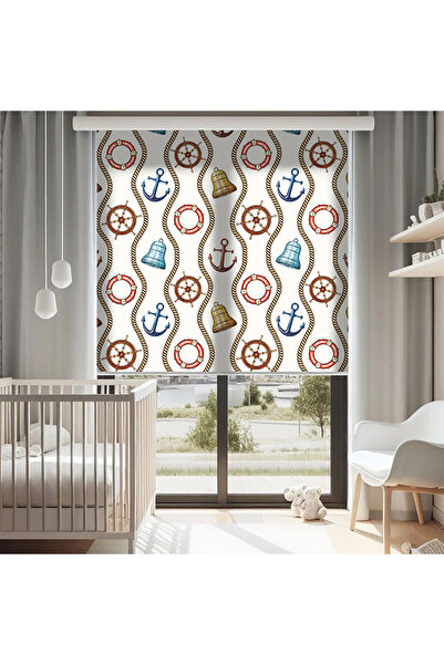 AD Home Κουρτίνα με στάμπα Sailor - Κουρτίνα ηλιοπροστασίας - Κουρτίνα για αγ...