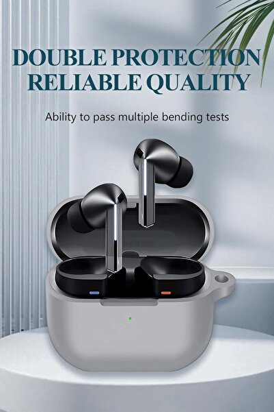 EWEC Samsung Galaxy Buds3, Buds3 Pro, Buds3 FE Uyumlu Silikon Kılıf, Kulaklık İpi, Temizleme Kalemi Seti