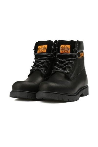 Scooter Waterproof Leather Black Men's Boots M5130DS 45