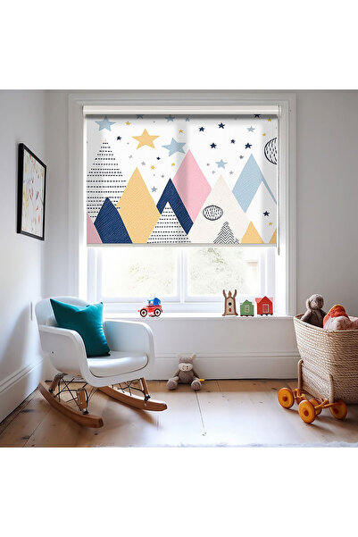 AD Home Κουρτίνες με στάμπα Vectorial Mountains, Αντηλιακό σκίαστρο, Κουρτίνα...