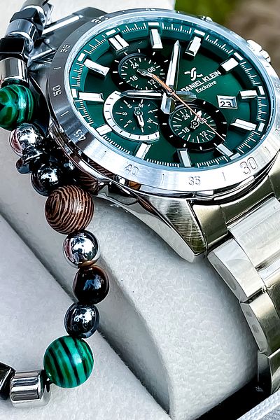 Daniel Klein Original Multifunction All Functions Active Ystainless Steel Men's Watch+ Bracelet Gift
