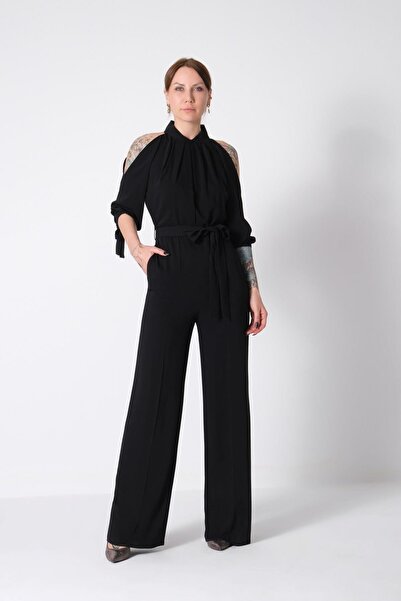 EXPLOSION Omuzları Açık Truvakar Kollu Şık Tulum