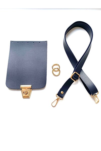 FERİHA HOBİ AKSESUAR غطاء حقيبة جلدي، طقم تعليق وحلقة (غطاء 12*16 سم)