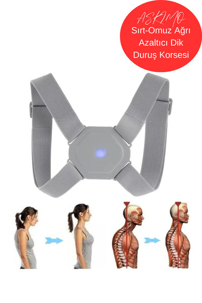 Askımo Medikal Dik Duruş Sırt-bel Korsesi Kadın-erkek Kamburluk Önleyici Titr...