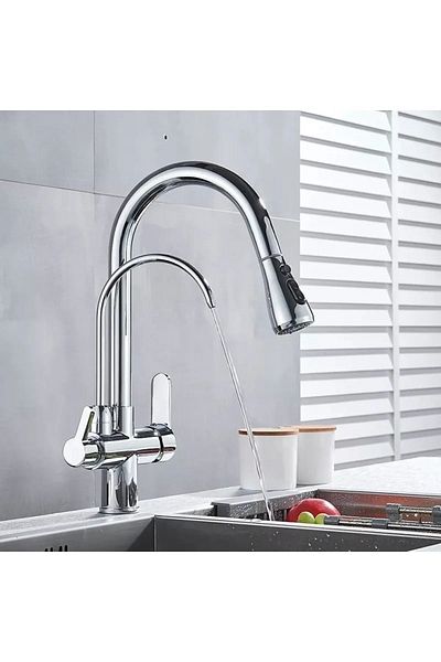 FLEKO Spiral Purified Kitchen Faucet 3-Way Spiral Purified Kitchen Sink Faucet