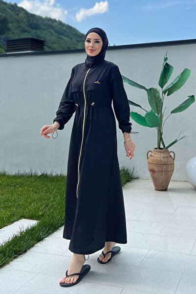 Remsa Mayo Uzun Tam Boy Paraşüt Tam Kapalı Tesettür Mayo Chaand 1267 Siyah