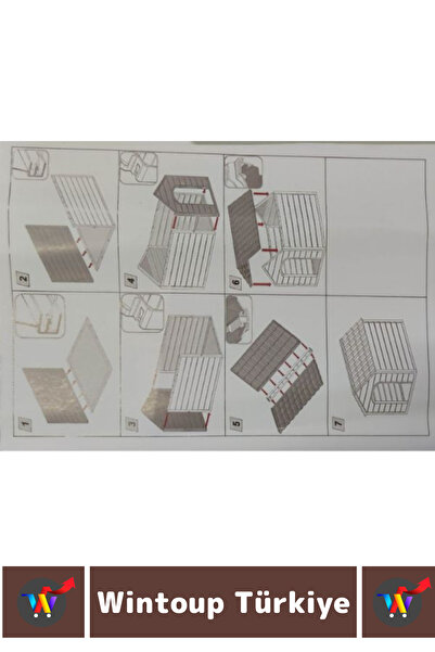 Wintoup Premium Demonte Sağlıklı Polipreplen Malzeme Kolay Kurum Pet Evcil Hayvan Bahçe Köpek Kulübesi