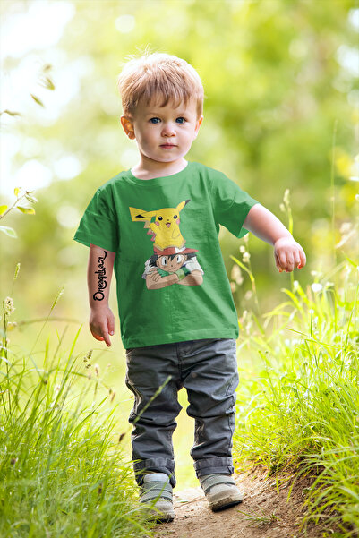 oneagılyazı Pokemon Printed Children's Oversize T-Shirt