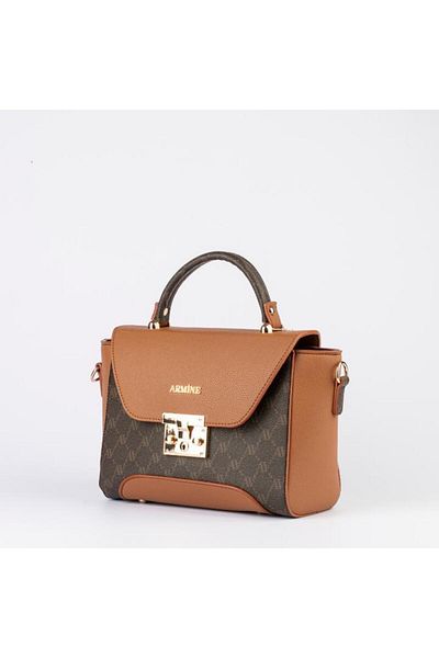 Armine 378 Model Women's Bag - Brown Dotted