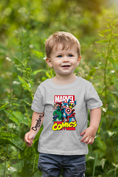 oneagılyazı Детска тениска с голям размер с принт на Marvel