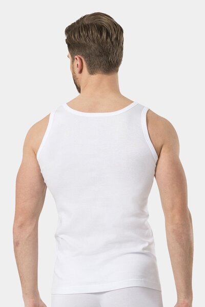 TÜREN Men's 2-Pack Ribbed Undershirt 109/White