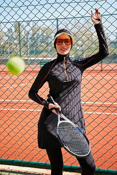 Remsa Mayo Remsa Lycra Full Coverage Swimsuit R043 Orange Black