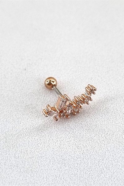 Osha Aksesuar Square Stone Arc Tragus Piercing