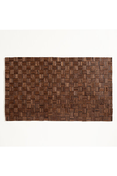 Zsa Zsa Zsu Toba Ahşap Ahşap Paspas 60x100 Cm Koyu Kahverengi