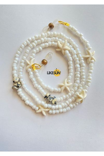 LiKESUN HOME Beaded Coral Collection - Women's Glasses Strap and Lanyard