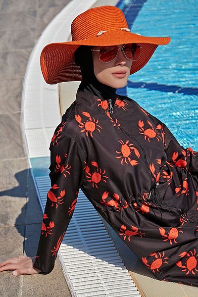 Remsa Mayo Parasut Full Covered Hijab Μαγιό R080 Crab