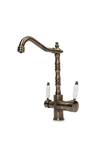 KAVİTİCARET Antique Rustic Purified Sink Faucet Kitchen Tap with Purification Inlet
