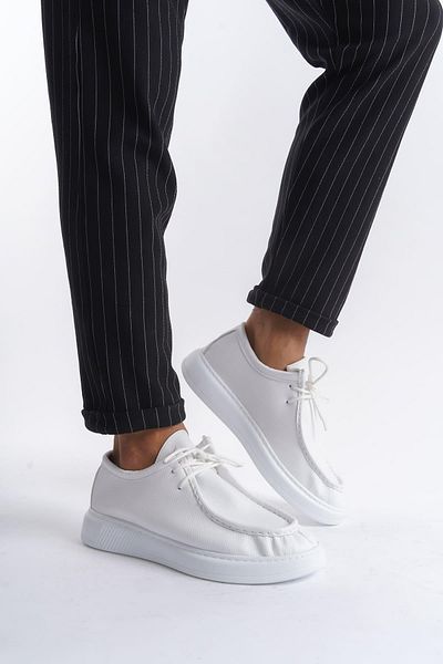 rabellashoes Slw170 Tornado Lace-Up Skin Ανδρικά καθημερινά αθλητικά κλασικά παπούτσια Cbt - Λευκό