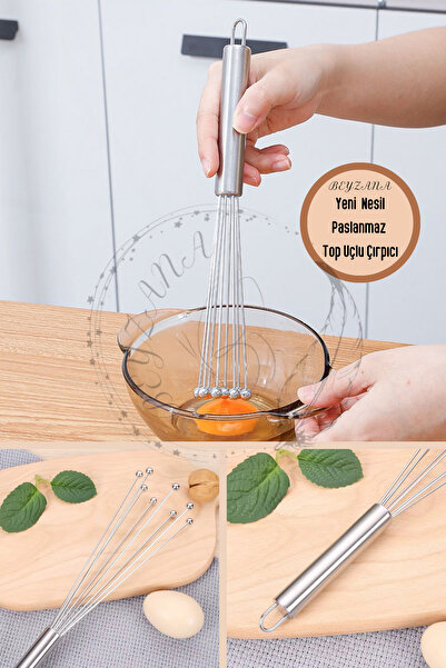 BEYZANA الجيل الجديد من مضرب كعكة البيض المقاوم للصدأ القابل للتعديل