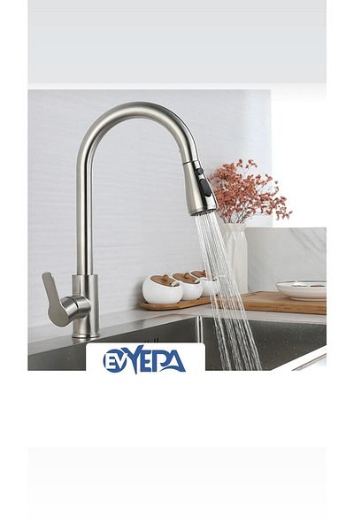FLEKO Evyepa Inox Spiral Kitchen Sink Faucet - 5 Years Warranty, Brass Material