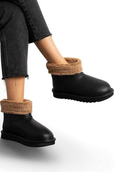 MİYA Winter Spring Women's Rain Snow Boots - Waterproof, Furry Soft Comfort Sole