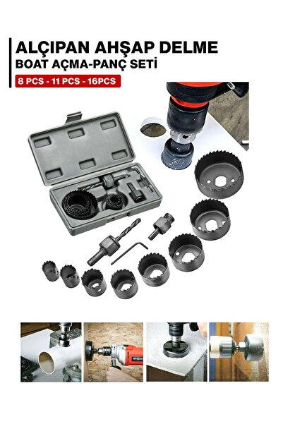 Beyazıt Alçıpan Ahşap Delme Buat Açma-panç Seti-11 Parça
