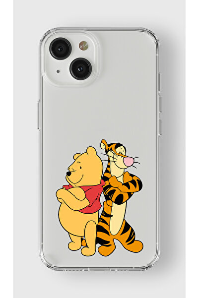 moonset Iphone 14 Uyumlu Winnie Tasarımlı Baskılı Şeffaf Telefon Kılıfı