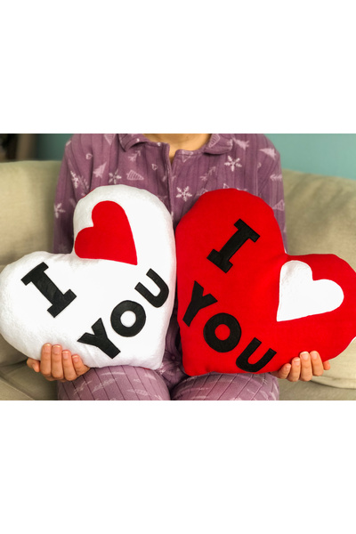 B&M KALP ŞEKİLLİ (I LOVE YOU) YAZILI ÇİFT TARAFLI SEVGİLİYE HEDİYELİK VE DEKO...