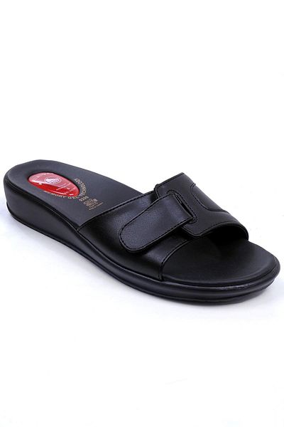 Ceyo 9200-12 Rk-410 Black Women's Daily Slippers