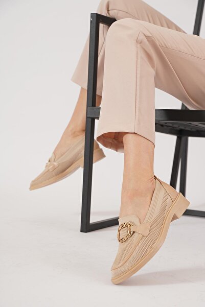 Moda Pie Mones Трико Жіночі Балетки - Круглі З Пряжкою