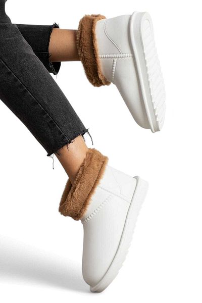 MİYA Winter Spring Women's Rain Snow Boots - Waterproof, Furry Soft Comfort Sole