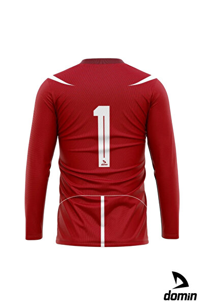 Genel Markalar Erkek Kırmızı Beyaz Kaleci Forması Maç Futbol Forması Goalkeeper Jersey Gk Qapıçı Forması Dmnf5581