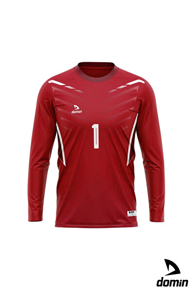 Genel Markalar Erkek Kırmızı Beyaz Kaleci Forması Maç Futbol Forması Goalkeeper Jersey Gk Qapıçı Forması Dmnf5581