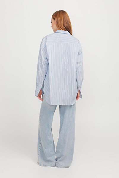 Jack & Jones Cămașă de bază oversize din poplin pentru femei - Jamie