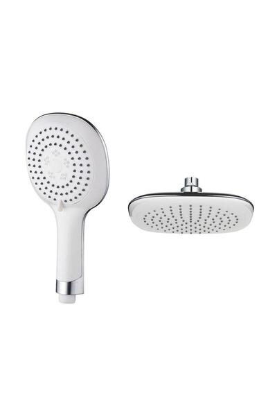NOY Beyaz Lüx Tepe Yağmurlama Lüx Duş Seti Robotu Tepe Duş Başlığı