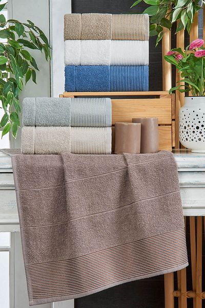 Mira Home Σετ 6 πετσετών χεριών προσώπου Βαμβακερές πετσέτες πολύχρωμες