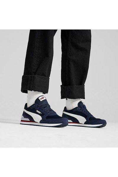 Puma ST Runner v4 - hálós, sötétkék, PUMA, fehér, Team Regal, piros, platina szürke